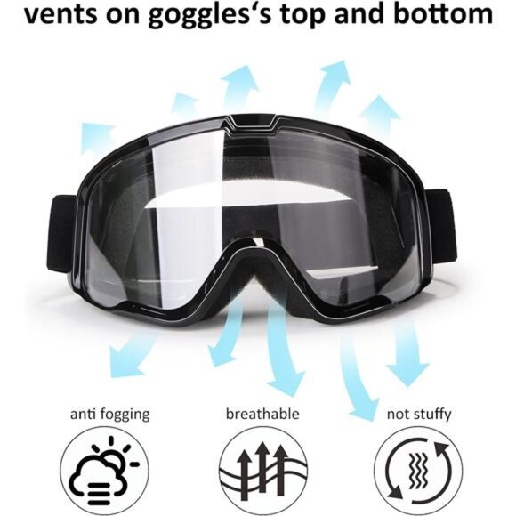 Motorcycle Goggles for Men Women Motocross Goggles Dirt Bike Goggles ATV - Picture 3 of 7